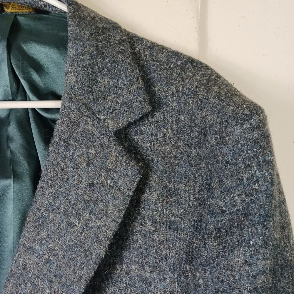 Vintage Winston Clothes for Quisenberry's Wool Blazer Sports Coat Blue Gray 42R